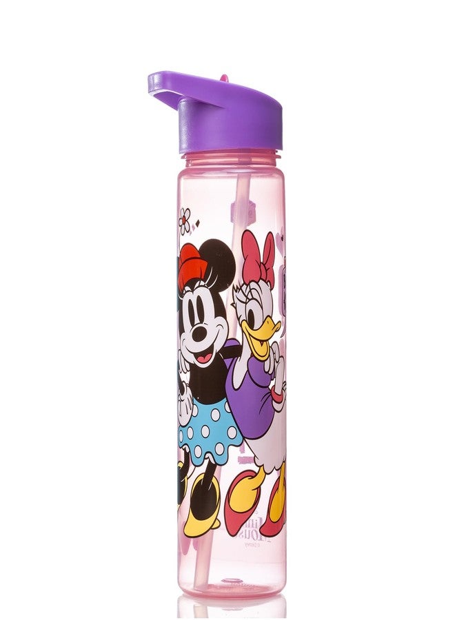 Gluman زجاجة ماء غلومان للأطفال | زجاجة ماء ديزني ميني نينوس 700 مل بغطاء قلاب | زجاجة شرب للأطفال | زجاجة للنزهات | آمنة غذائيًا | مانعة للتسرب | زجاجة مدرسية للبنات - Image 1